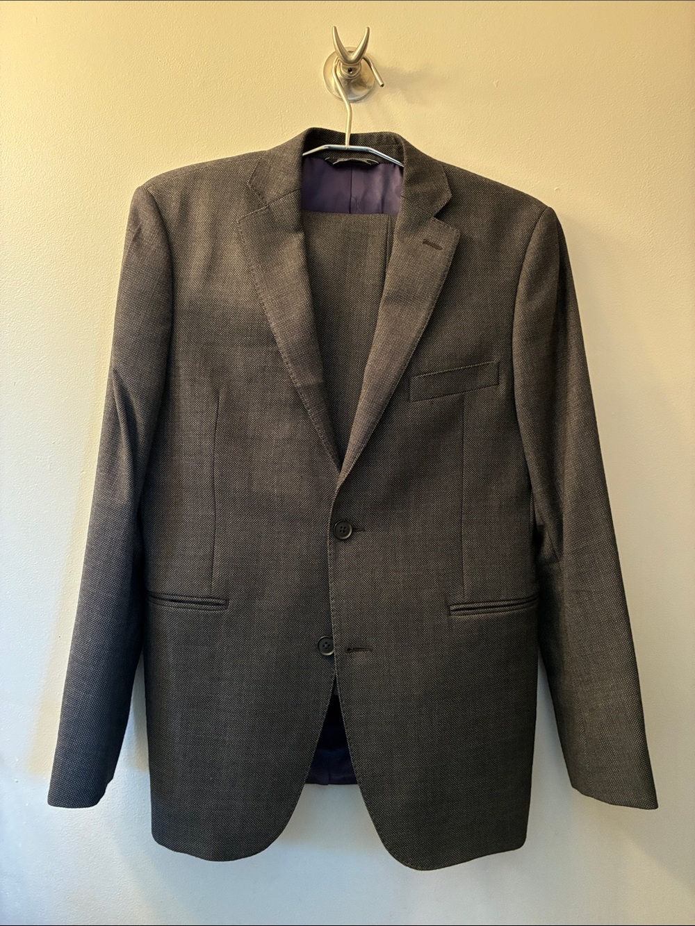 Saks Fifth Avenue Men's Charcoal Gray Two-Button Suit